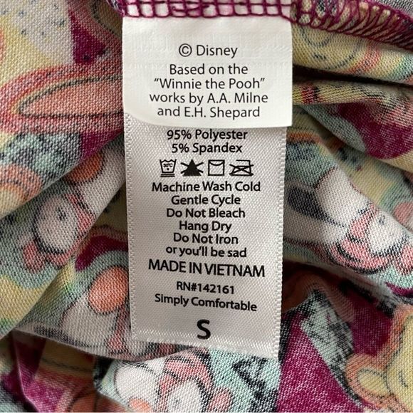 Lularoe Winnie the Pooh and Friends Irma Tunic Short Sleeve Shirt Yellow Small - Picture 6 of 7